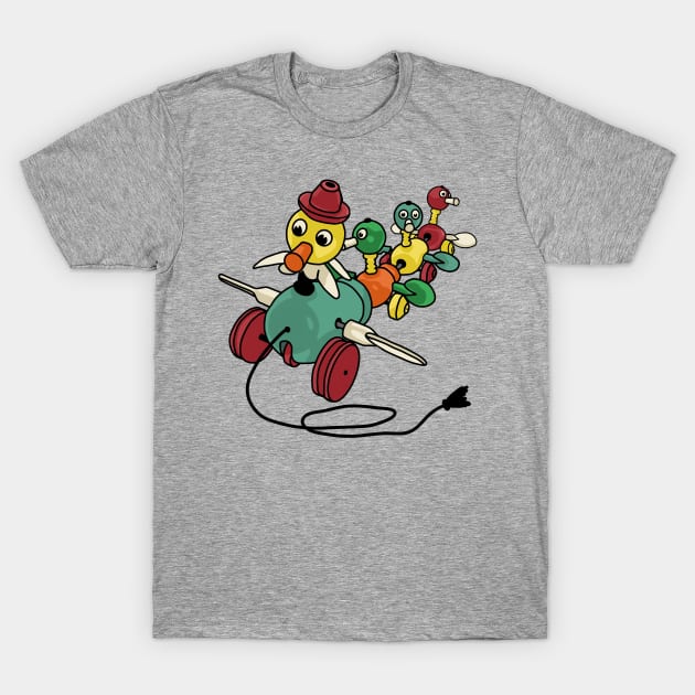 Vintage "Gabby Goofies" Ducks Pull Toy T-Shirt by Slightly Unhinged